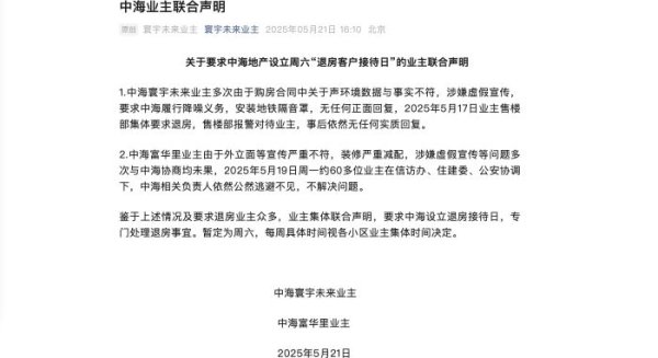 配资服务平台 多项目陷维权争议，北京楼盘竞争加剧下，中海地产口碑“保卫战”如何破局